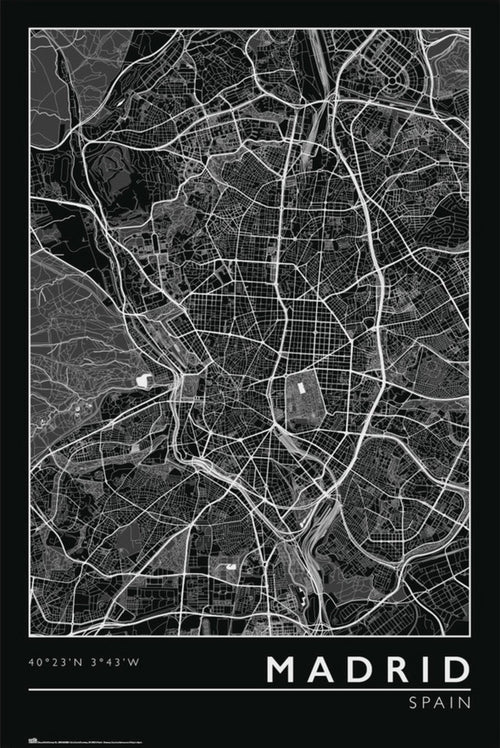 Grupo Erik Gpe5635 Madrid City Map Poster 61x91 5cm | Yourdecoration.nl