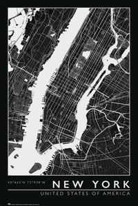 Grupo Erik Gpe5636 New York City Map Poster 61x91 5cm | Yourdecoration.nl