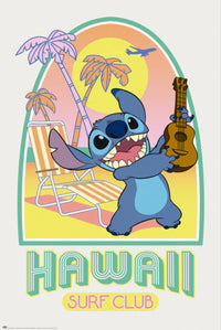 grupo erik gpe5733 stitch hawaii club surf poster 61x91 5cm | Yourdecoration.nl