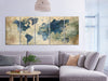 Artgeist Retro Map Canvas Painting 5 Piece Ambiance | Yourdecoration.com