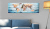 Artgeist World Maps Sapphire Travels Canvas Painting Ambiance | Yourdecoration.com