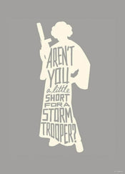 Komar Star Wars Silhouette Quotes Leia Kunstdruk 50x70cm | Yourdecoration.nl