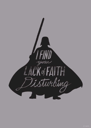 Komar Star Wars Silhouette Quotes Vader Kunstdruk 50x70cm | Yourdecoration.nl