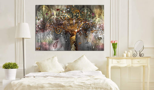 Artgeist Gold Tree Canvas Painting Ambiance | Yourdecoration.com