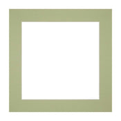 Passe Partout 20x20cm Karton Mintgroen Rand Recht Voorzijde | Yourdecoration.nl