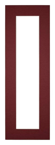 Passe Partout 20x60cm Karton Wijnrood Rand 5cm Recht Voorzijde | Yourdecoration.nl
