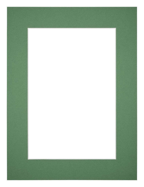 Passe Partout 45x60cm Karton Groen Bos Rand 5cm Recht Voorzijde | Yourdecoration.nl