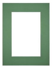 Passe Partout 45x60cm Karton Groen Bos Rand 6cm Recht Voorzijde | Yourdecoration.nl