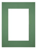 Passe Partout 45x60cm Karton Groen Bos Rand 6cm Recht Voorzijde | Yourdecoration.nl