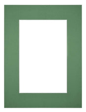 Passe Partout 45x60cm Karton Groen Bos Rand 6cm Recht Voorzijde | Yourdecoration.nl