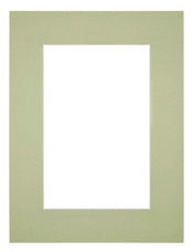 Passe Partout 45x60cm Karton Mintgroen Rand 6cm Recht Voorzijde | Yourdecoration.nl