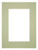 Passe Partout 45x60cm Karton Mintgroen Rand 6cm Recht Voorzijde | Yourdecoration.nl