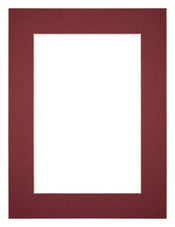 Passe Partout 75x100cm Karton Wijnrood Rand 5cm Recht Voorzijde | Yourdecoration.nl