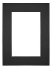 Passe Partout 45x60cm Karton Zwart Rand 6cm Recht Voorzijde | Yourdecoration.nl