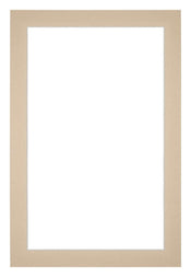 Passe Partout 60x90cm Karton Beige Rand 3cm Recht Voorzijde | Yourdecoration.nl