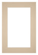Passe Partout 40x60cm Karton Beige Rand 5cm Recht Voorzijde | Yourdecoration.nl