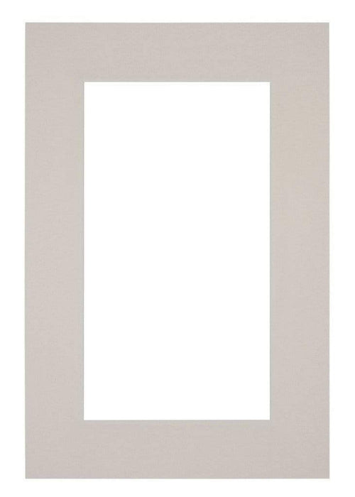 Passe Partout 62x93cm Karton Grijs Graniet Rand 6cm Recht Voorzijde | Yourdecoration.nl