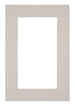 Passe Partout 62x93cm Karton Grijs Graniet Rand 6cm Recht Voorzijde | Yourdecoration.nl
