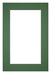 Passe Partout 60x90cm Karton Groen Bos Rand 5cm Recht Voorzijde | Yourdecoration.nl