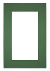 Passe Partout 62x93cm Karton Groen Bos Rand 6cm Recht Voorzijde | Yourdecoration.nl