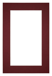 Passe Partout 30x45cm Karton Wijnrood Rand 5cm Recht Voorzijde | Yourdecoration.nl