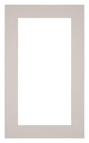 Passe Partout 30x50cm Karton Grijs Graniet Rand 5cm Recht Voorzijde | Yourdecoration.nl