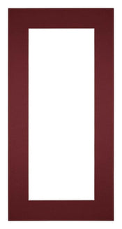 Passe Partout 45x80cm Karton Wijnrood Rand 6cm Recht Voorzijde | Yourdecoration.nl