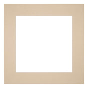 Passe Partout 70x70cm Karton Beige Rand 6cm Recht Voorzijde | Yourdecoration.nl