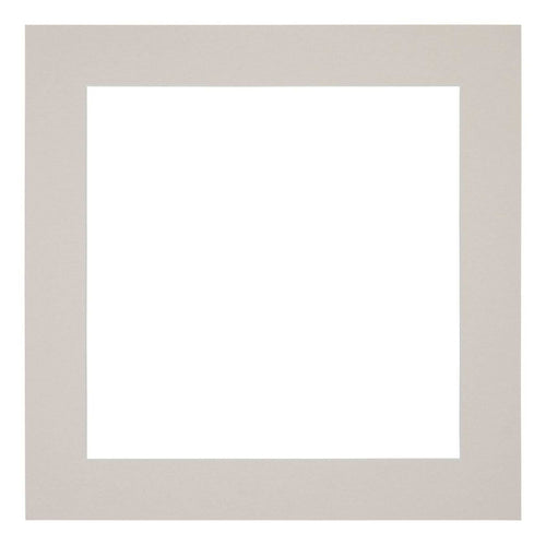 Passe Partout 40x40cm Karton Grijs Graniet Rand 5cm Recht Voorzijde | Yourdecoration.nl