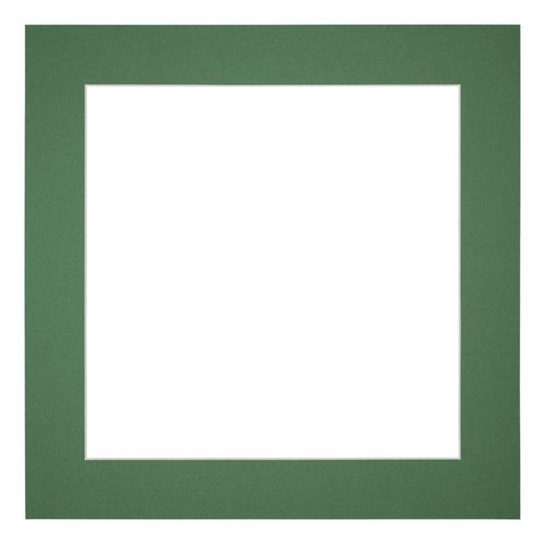Passe Partout 55x55cm Karton Groen Bos Rand 5cm Recht Voorzijde | Yourdecoration.nl