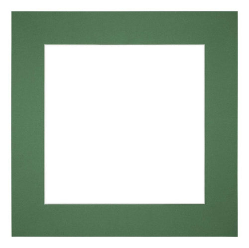 Passe Partout 70x70cm Karton Groen Bos Rand 6cm Recht Voorzijde | Yourdecoration.nl