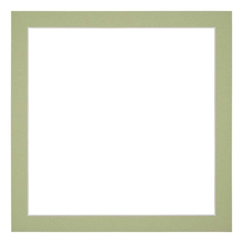 Passe Partout 55x55cm Karton Mintgroen Rand 3cm Recht Voorzijde | Yourdecoration.nl