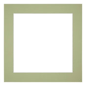 Passe Partout 25x25cm Karton Mintgroen Rand 5cm Recht Voorzijde | Yourdecoration.nl