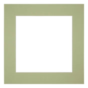 Passe Partout 50x50cm Karton Mintgroen Rand 6cm Recht Voorzijde | Yourdecoration.nl