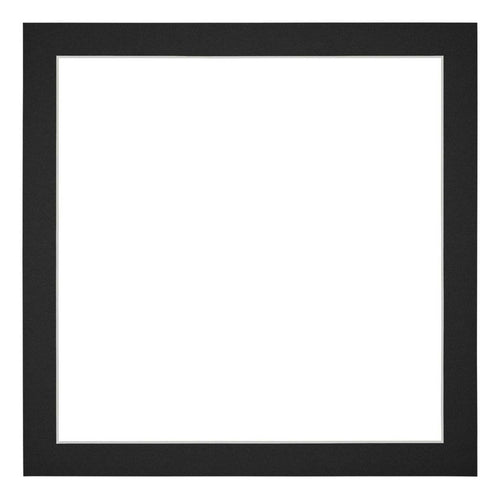 Passe Partout 55x55cm Karton Zwart Rand 3cm Recht Voorzijde | Yourdecoration.nl