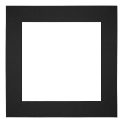 Passe Partout 70x70cm Karton Zwart Rand 6cm Recht Voorzijde | Yourdecoration.nl