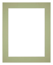Passe Partout 25x30cm Karton Mintgroen Rand 5cm Recht Voorzijde | Yourdecoration.nl