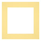 Passe Partout 50x50cm Karton Geel Rand 6cm Recht Voorzijde | Yourdecoration.nl