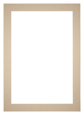 Passe Partout 50x70cm Karton Beige Rand 5cm Recht Voorzijde | Yourdecoration.nl