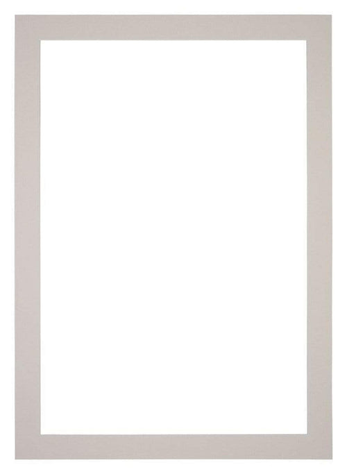 Passe Partout 21x30cm Karton Grijs Graniet Rand 4cm Recht Voorzijde | Yourdecoration.nl