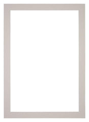 Passe Partout 30x42cm Karton Grijs Graniet Rand 4cm Recht Voorzijde | Yourdecoration.nl