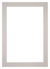 Passe Partout 25x35cm Karton Grijs Graniet Rand 5cm Recht Voorzijde | Yourdecoration.nl