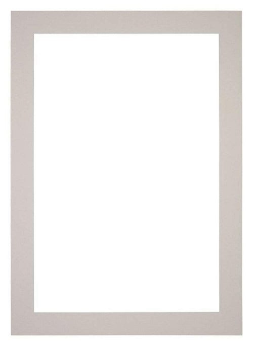 Passe Partout 21x30cm Karton Grijs Graniet Rand 5cm Recht Voorzijde | Yourdecoration.nl