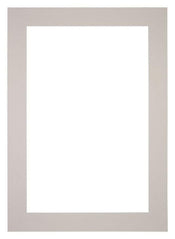 Passe Partout 25x35cm Karton Grijs Graniet Rand 6cm Recht Voorzijde | Yourdecoration.nl