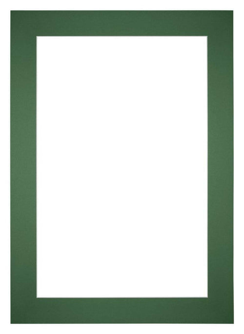 Passe Partout 35x50cm Karton Groen Bos Rand 6cm Recht Voorzijde | Yourdecoration.nl