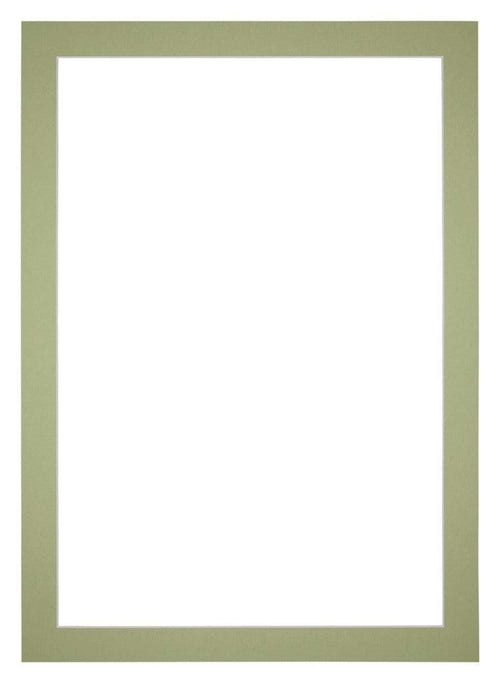 Passe Partout 25x35cm Karton Mintgroen Rand 4cm Recht Voorzijde | Yourdecoration.nl