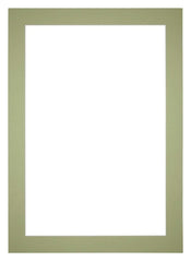 Passe Partout 70x100cm Karton Mintgroen Rand 5cm Recht Voorzijde | Yourdecoration.nl