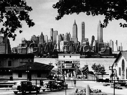 Liby  New York Island Kunstdruk 80x60cm | Yourdecoration.nl