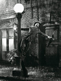 Liby  Gene Kelly singing in the Rain Kunstdruk 50x70cm | Yourdecoration.nl