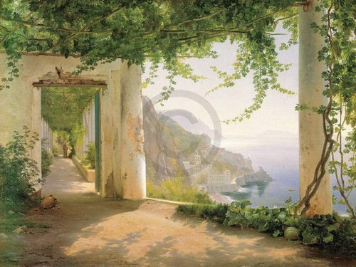 Carl Frederic Aagaard  Amalfi Cappuccini Kunstdruk 101x76cm | Yourdecoration.nl